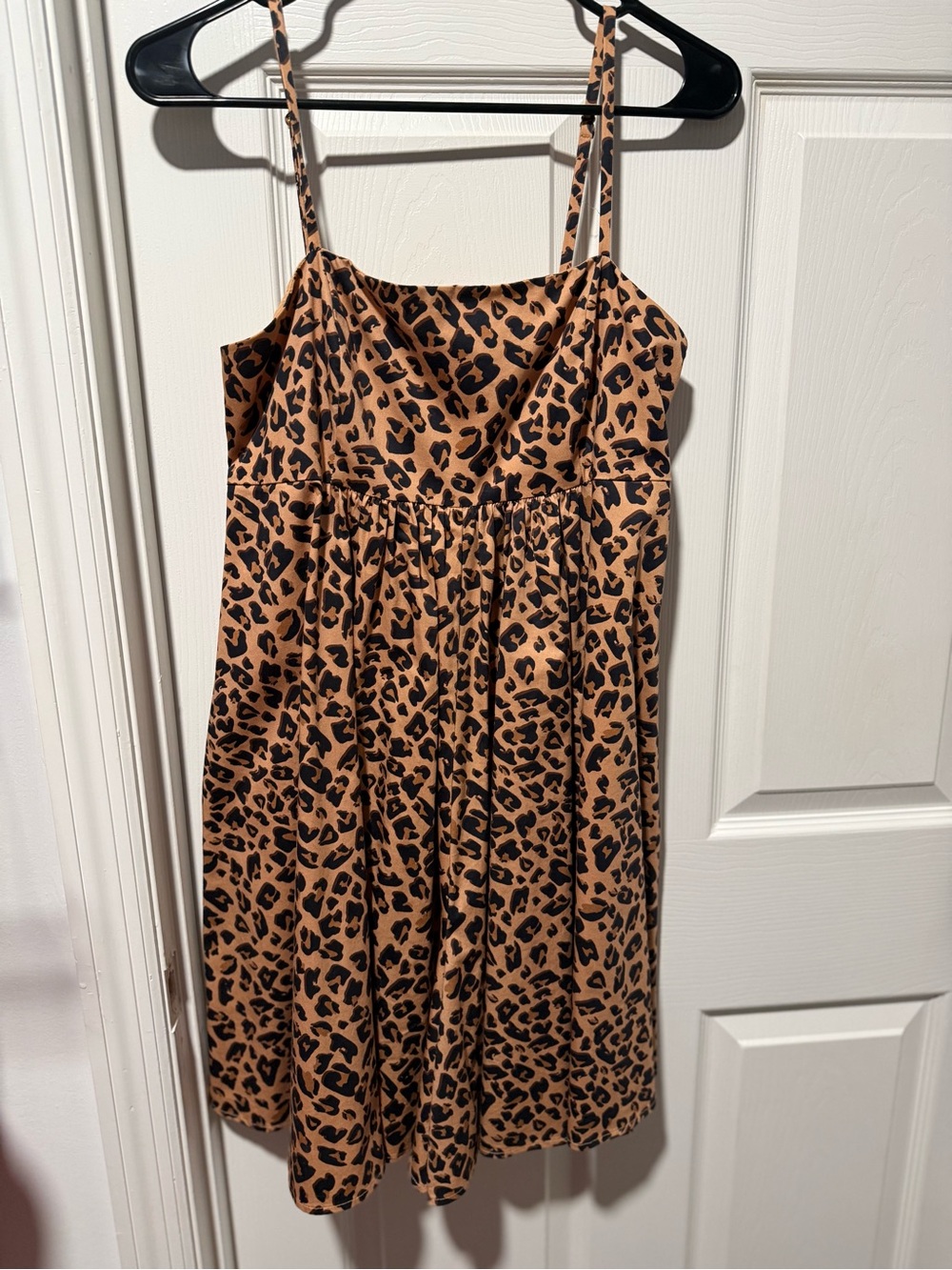 Anthropologie Leopard Print Spaghetti Strap Romper